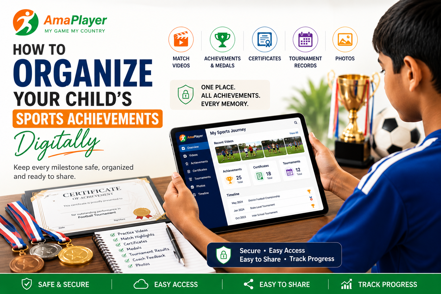 How to Organize Your Child's Sports Achievements Digitally: A Parent's Complete Guide
