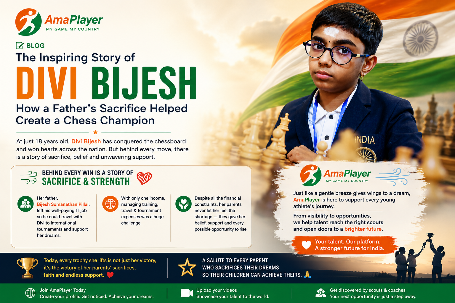 The Inspiring Story of Divi Bijesh: How a Father's Sacrifice Helped Create a Chess Champion
