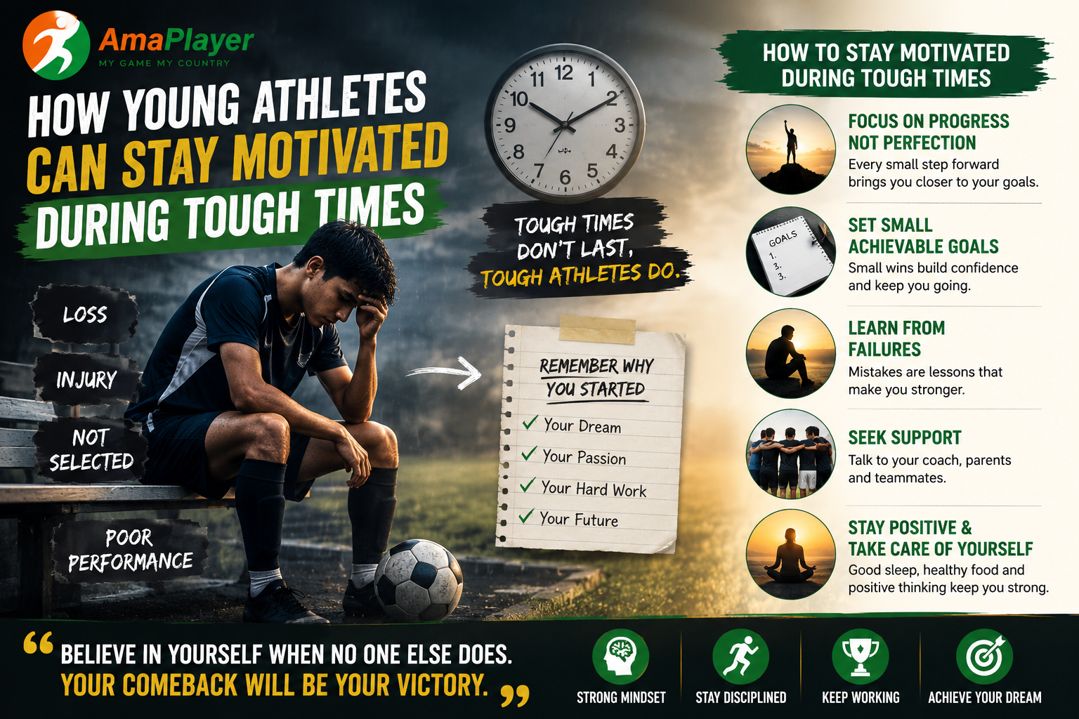 How Young Athletes Can Stay Motivated During Tough Times